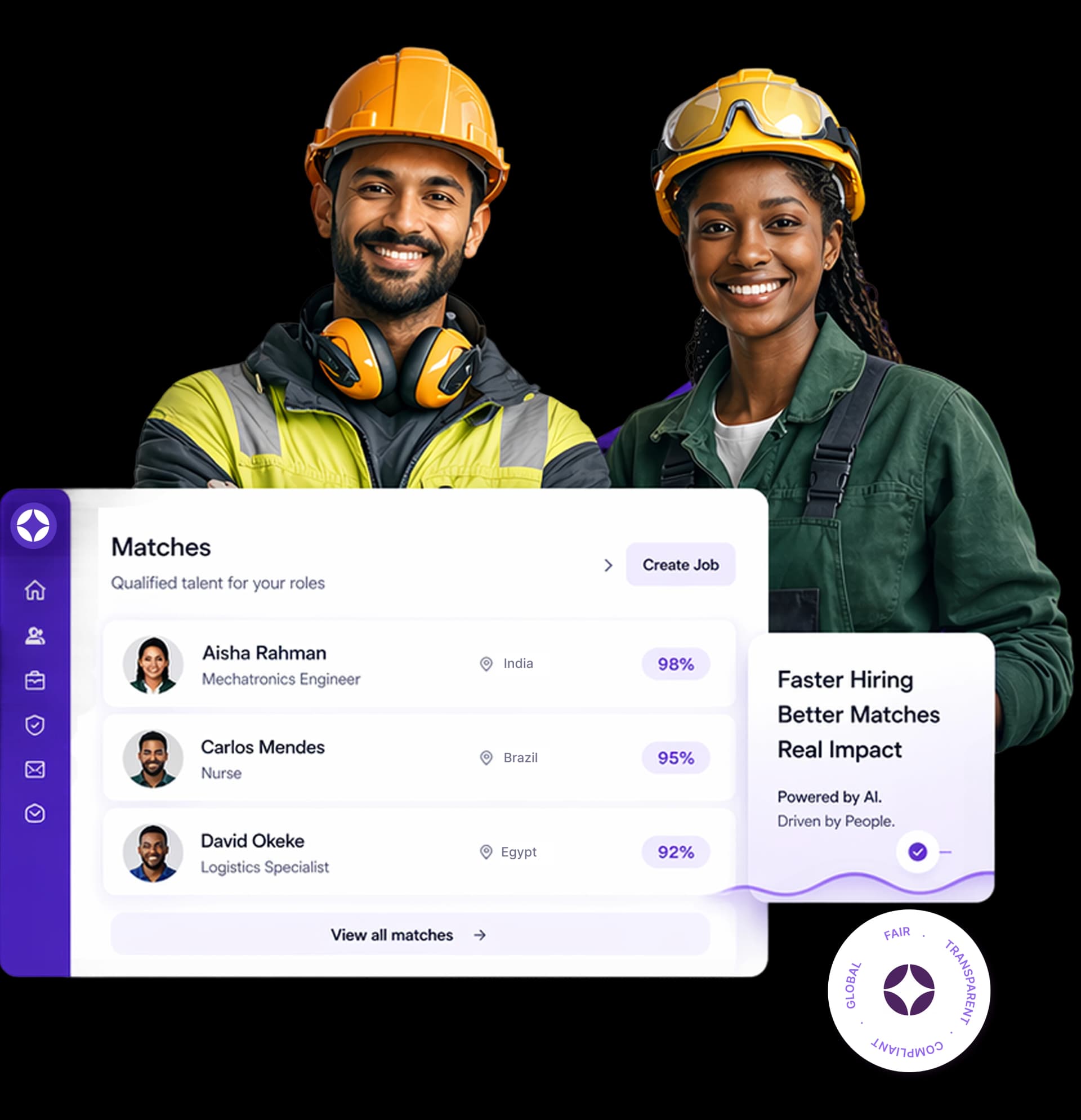 TalentSure internationaal wervingsplatform – diverse geschoolde arbeidskrachten worden in realtime aan functies gekoppeld, met ingebouwde compliance en transparantie