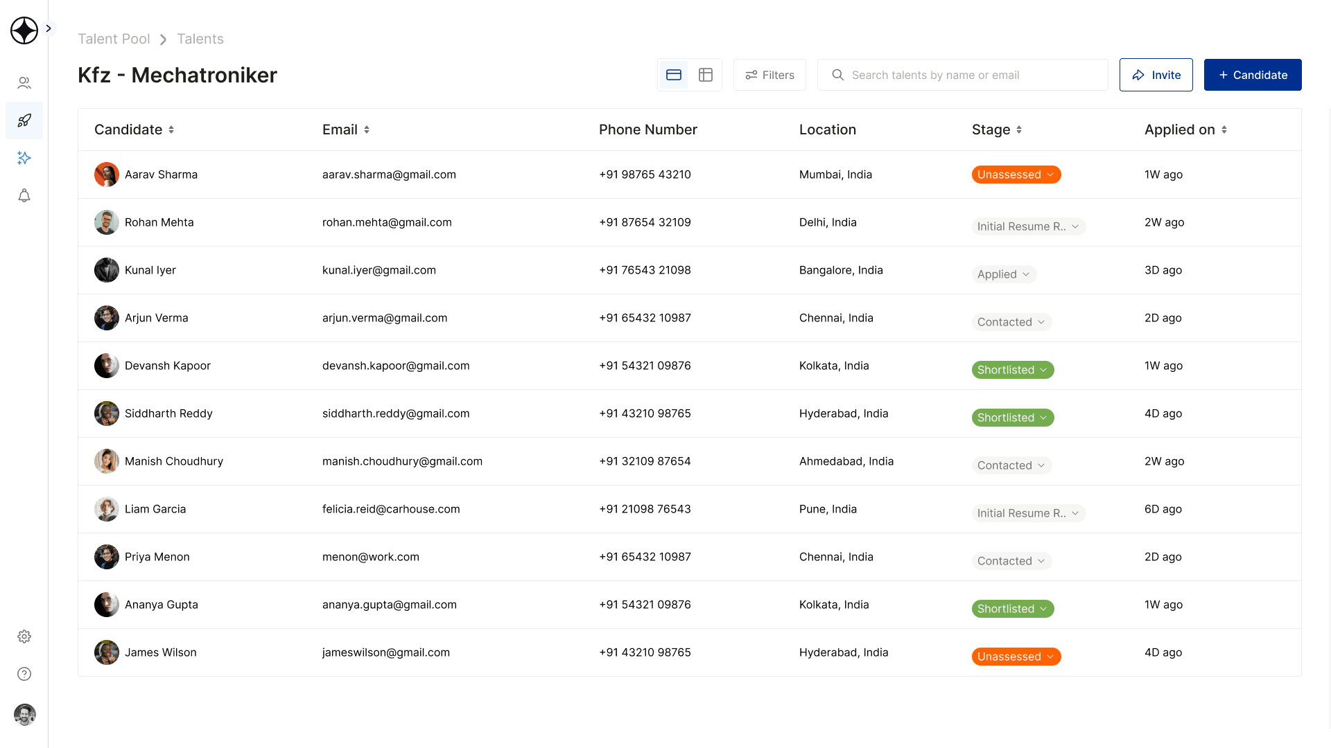 SureMatch Candidate Matching Dashboard