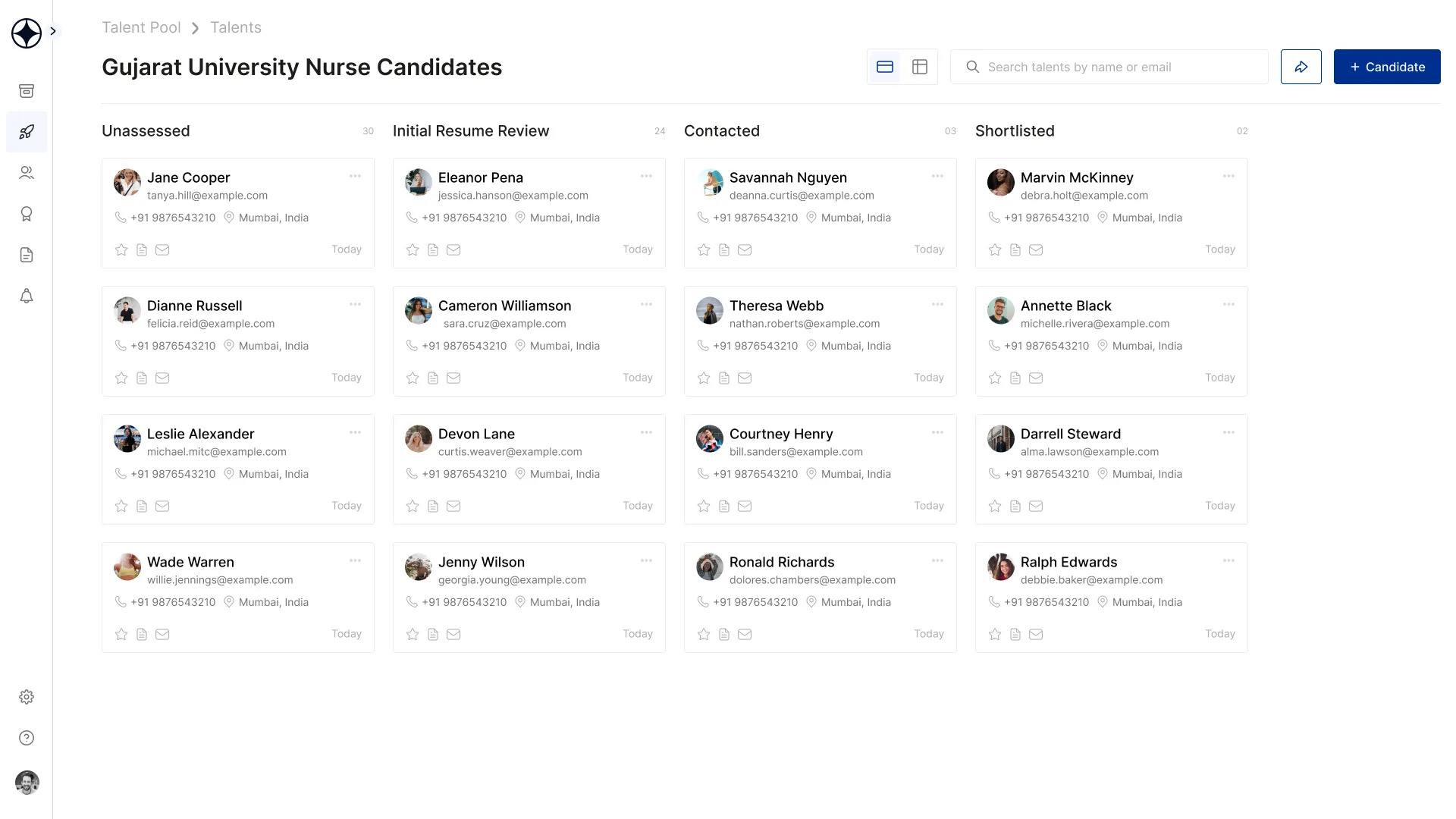 TalentSure Kanban Board - Candidate Pipeline Management